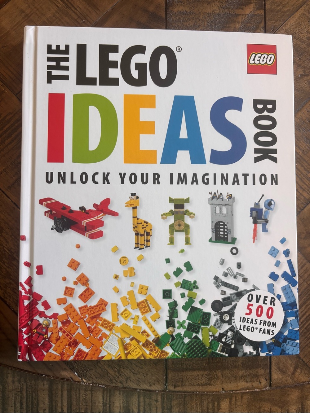 Lego Ideas Book White Cover with Red, Green, Yellow, Blue, Orange Accents NEW